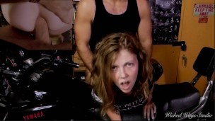 « Please cum in my ass » Biker Babe Lets Me Fuck Her Perfect Ass Bent Over My Motorcycle PAINAL