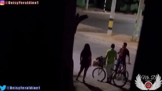 At dawn as a free prostitute in the street and public places, they see me while I am groped by strangers like a big bitch in the open air. Voyeur and exhibitionist pleasure while my cuckold records hidden from the balcony of our family home