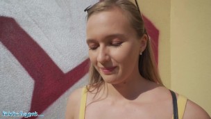 Public Agent Robbed Babe Fucks A Stranger for Money